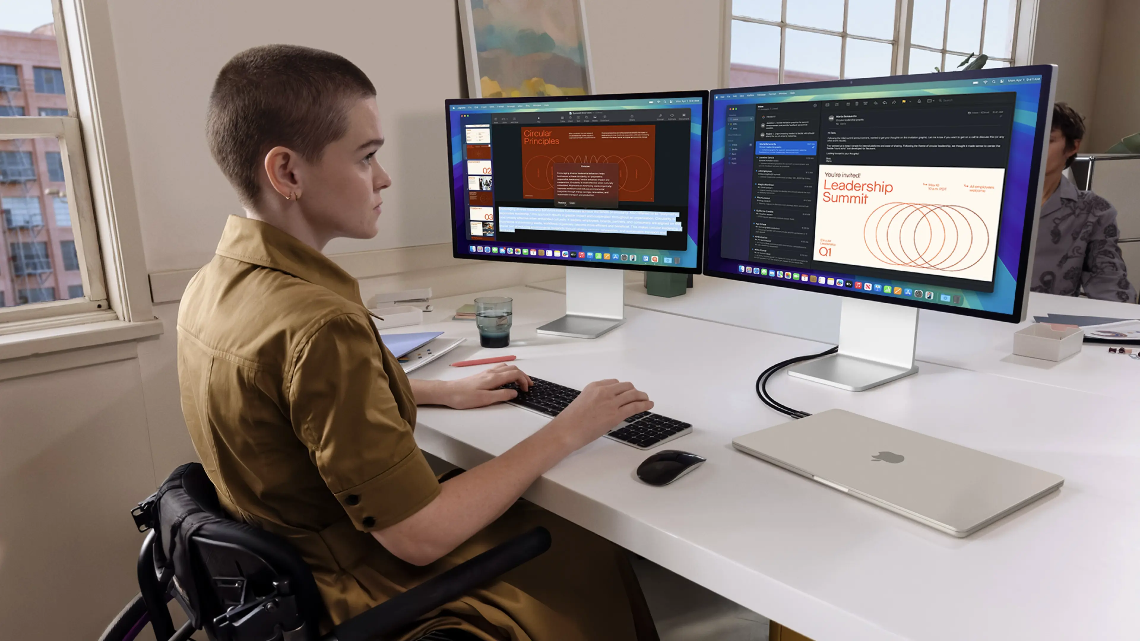 Notes and Numbers integration showing document scanning