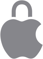 Apple logo with a lock icon