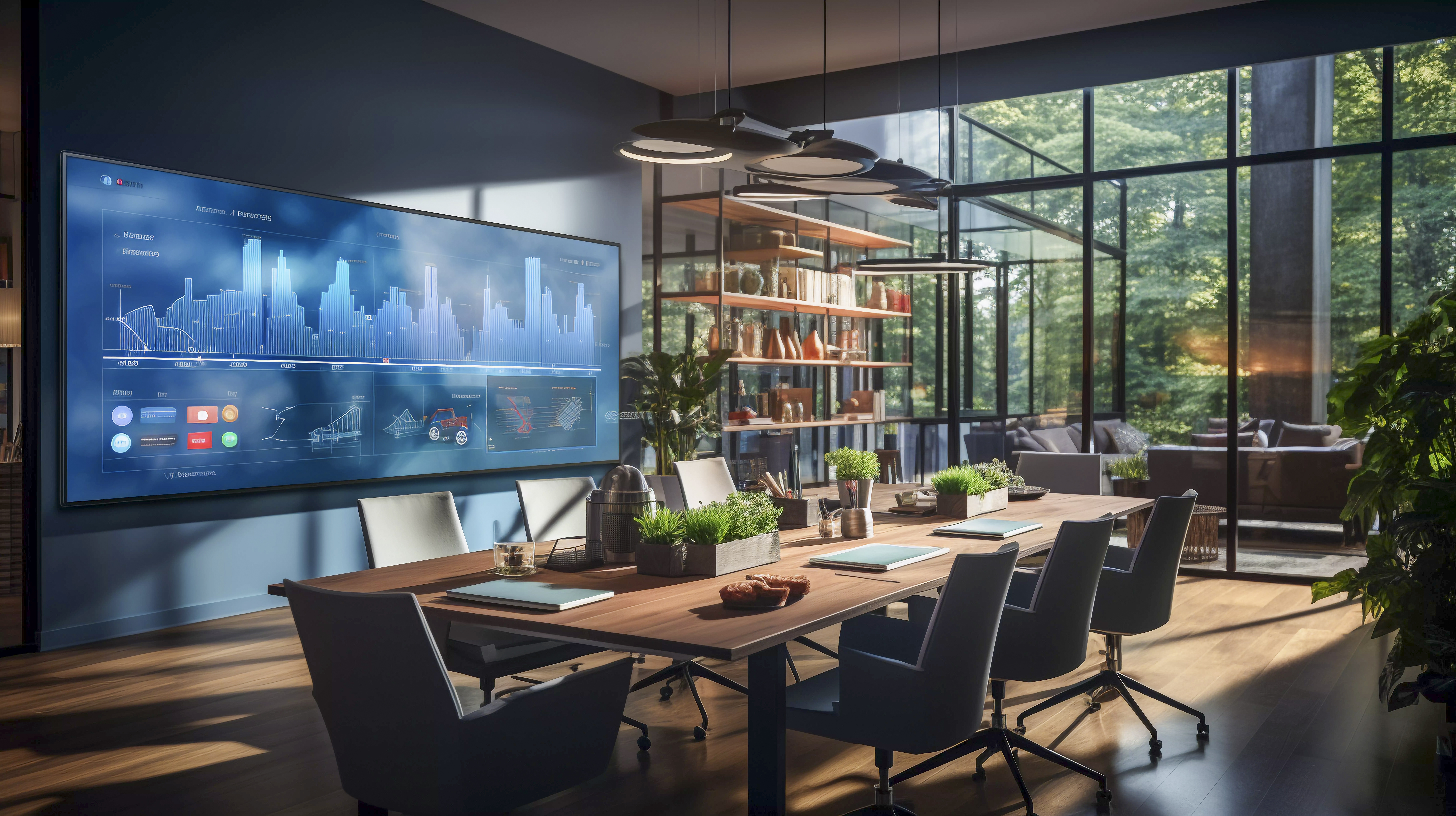 Beautiful stone house with dramatic cloudy sky and birds flying