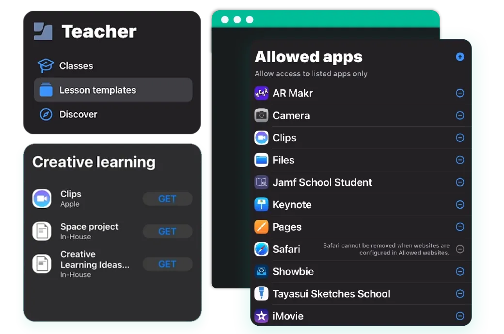 Mobile management dashboard